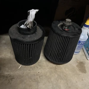 K&N KN F035A12 round tapered Air Filter Pair Used 3.5” ID flange 10" tall 7" dia - Bild 1 von 8