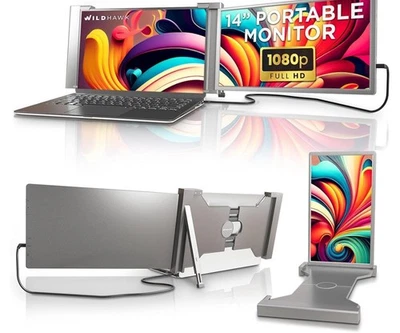 Hyangin S8 14" Dual Triple Monitor Laptop Screen Extender Portable Ultra Slim - Image 1 of 4