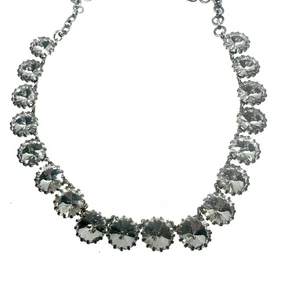 Collar Rivoli Transparente Estilo Vintage J.CREW Nupcial, Corbata Negra - Imagen 1 de 8