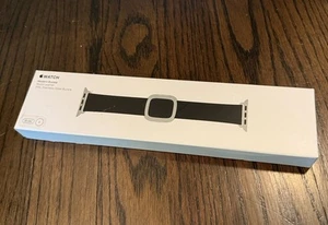 Genuine Apple Watch Modern Buckle Leather Band Strap BLACK 38mm Small - Zdjęcie 1 z 3
