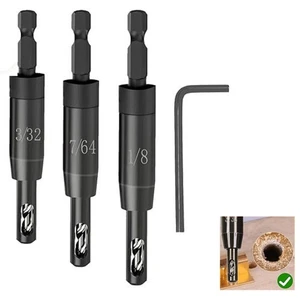 For 14 Inch Hex Shank Self Centering Drill Bits for Pilot Holes and Hinges - Picture 1 of 6