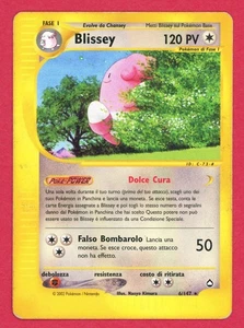 ITALIANO Blissey 6/147 - Carta Pokemon Rara - 2002 Aquapolis - Non Holo - HP - Foto 1 di 2