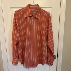Martin Gordon Orange Stripe Men’s Shirt - Picture 1 of 7