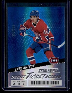2024-25 Upper Deck Credentials Debut Ticket Access Blue Lane Hutson RC /399 #126 - Bild 1 von 2