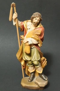 Figura de santo tallada San Isidoro figura de madera Tirol talla en madera 25 cm - Imagen 1 de 13
