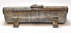 VINTAGE INDUSTRIAL HANDMADE PRIMITIVE GALVANIZED RURAL FARM MAIL POSTAGE BOX - Picture 1 of 9