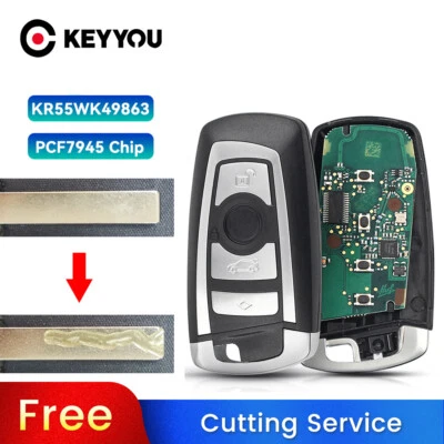BLADE CUT by PHOTO Remote Key For For BMW 5 Series 528i 535i KR55WK49863 CAS4 - Imagem 1 de 4