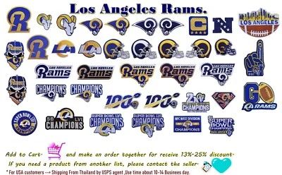 Los Angeles Rams NFL Footballs  Patches Embroidery iron,(From Thai by USPS) - Image 1 of 4
