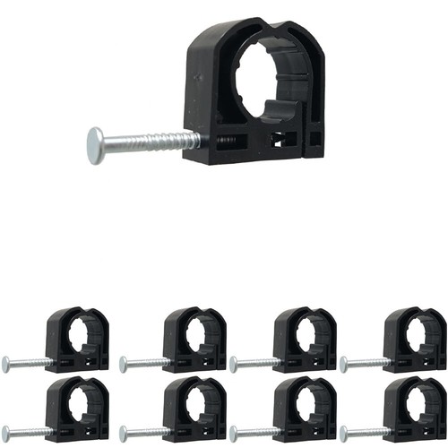 EFIELD Halbklemme J-Haken Für PEX-Rohre – Schwarz, 100 Stück, Passend Für 1,9 Cm (3/4 Zoll) Schläuche