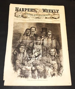 Atq Front Page HARPER'S WEEKLY May 31, 1873 #857 "CAPTAIN JACK & HIS COMPPANIONS - Picture 1 of 1