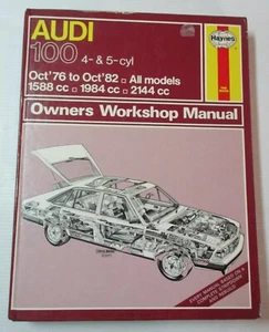 Haynes Audi 100 4- & 5- Cyl Alle Modelle Okt. 76 -oct 82 Owners Workshop Manuell - Picture 1 of 7