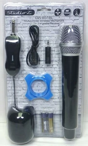 Micrófono inalámbrico multiusos Studio Z GW-851BL con receptor recargable. - Imagen 1 de 2