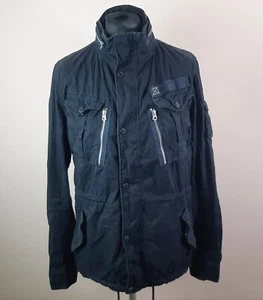 Chaqueta Schott NYC Escuadrón de Campo Militar Para Hombre Talla M Azul Marino Abrigo con Capucha de Algodón - Imagen 1 de 19