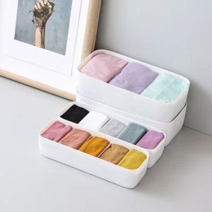 Stackable Socks Bra Storage Case Plastic Closet Drawer Organizers for Home - Picture 1 of 15