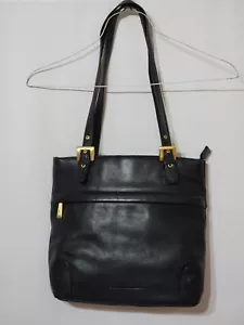 Stone Mountain schwarze Leder-Schultertasche - groß - Bild 1 von 9