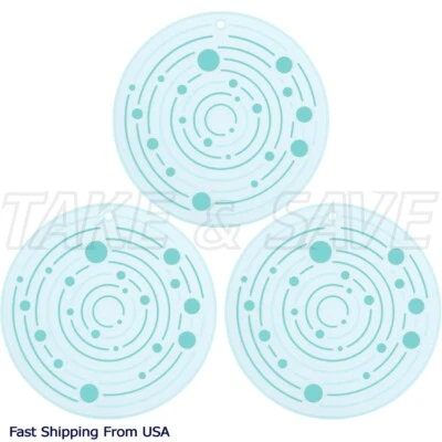 U-TASTE 3Pcs Round Silicone Trivet Mats Heat Resistant Non-Slip Hot Pot Pads for Kitchen