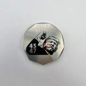 Trump Fight! Golf Ball Marker- Stainless Steel- Laser Engraved- Made in the USA - Picture 1 of 4