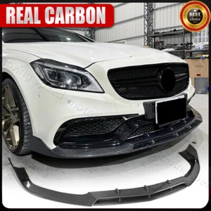 For Mercedes Benz W218 CLS63 2015-17 Front Bumper Lip Body kit REAL Carbon Fiber - Picture 1 of 16