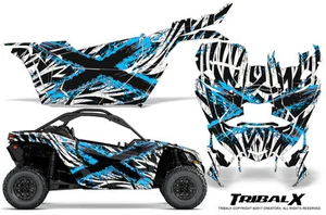 CAN-AM BRP MAVERICK X3 CREATORX GRAPHICS KIT DECALS TRIBALX CM BLUE ICE WHITE - Picture 1 of 1