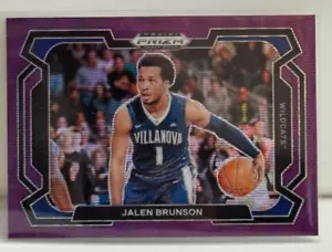 2024 Prizm Draft Picks Jalen Brunson Purple Prizm Wave #22 SP Variation - Bild 1 von 2