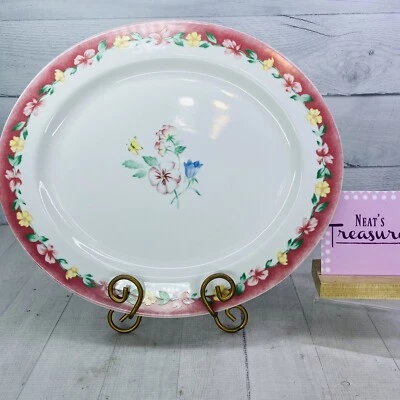 Plato para servir Pfaltzgraff Atmoshere GRANDMA'S KITCHEN banda floral rosa ovalado Foto 1 de 4