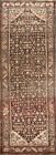 Vintage Geometric Malayer Traditional 10 Ft. Runner Brown Rug Hand-Knotted 3X10