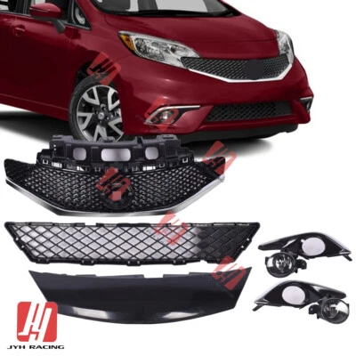 For 2014 2015 2016 Nissan Versa Note SR Front Grille&Cover Fog Light&Bezel Cover Foto 1 de 4