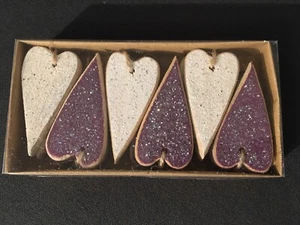 12x Holz Herzen Anhänger Weihnachtsdeko Christbaumanhänger Hochzeit Deko Basteln - Bild 1 von 3