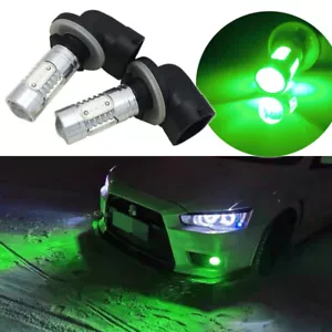 2x Bright Green 881 889 898 High Power LED Bulbs for Car Pickup Truck Fog Lights - Picture 1 of 12