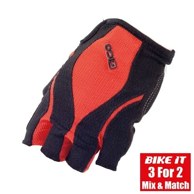 EIGO FAHRRADHANDSCHUHE FINGERLOS S-XL HALBFINGER FAHRRAD BIKE MTB ROAD - ROT
