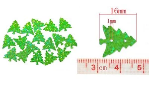 10X Christmas Trees in PVC decorations bracelets fir tree party - Picture 1 of 1