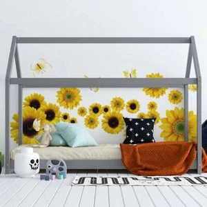 Sunflowers Stickers 50*70 cm Self Adhesive Decals Yellow Colour Wall Vinyl - Picture 1 of 5