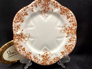 SHELLEY DAINTY BROWN DAISY 051/B 6" PLATE * BROWN TRIM - Picture 1 of 5