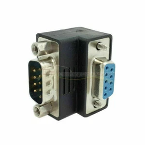 DB9pin RS232 Male to Female extension Cord adapter Right Angled 90Degree - Picture 1 of 4