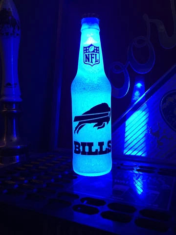 NFL Buffalo Bills Football 12 oz Beer Bottle Light LED Neon Bar Pub Mens lamp Cover