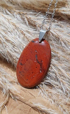 Pendentif en Jaspe rouge - Photo 1/4