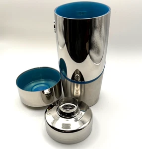 Bombay Sapphire Gin Heavy Cocktail Shaker Silber/Blau RAR Neu in Box - Bild 1 von 12