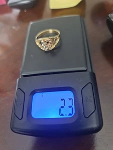 Anello in vero oro giallo massiccio 14 carati 2,3 #6 tondo brillante indossabile bello da vedere - Foto 1 di 9