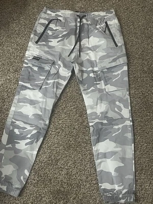 Hollister Skinny Jogger Elastic Waistband Size M Camo White Grey - Image 1 of 3