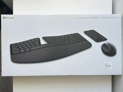 Microsoft Sculpt Ergonomic Wireless Desktop Keyboard & Mouse FACTORY SEALED - Image 1 of 4