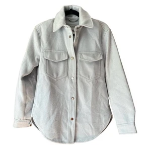 Abercrombie & Fitch Women's Button Up Shirt Jacket Shacket Light Blue Size XS - Picture 1 of 10
