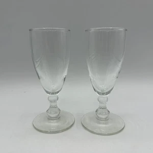 Libbey Glass Co. Juice Glass Columbian Clear Pattern, Set of 2 - Picture 1 of 6