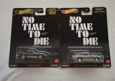 Hot Wheels Premium 007 No Time To Die Aston Martin V8 y 1963 Ashton Martin DB5 Foto 1 de 2