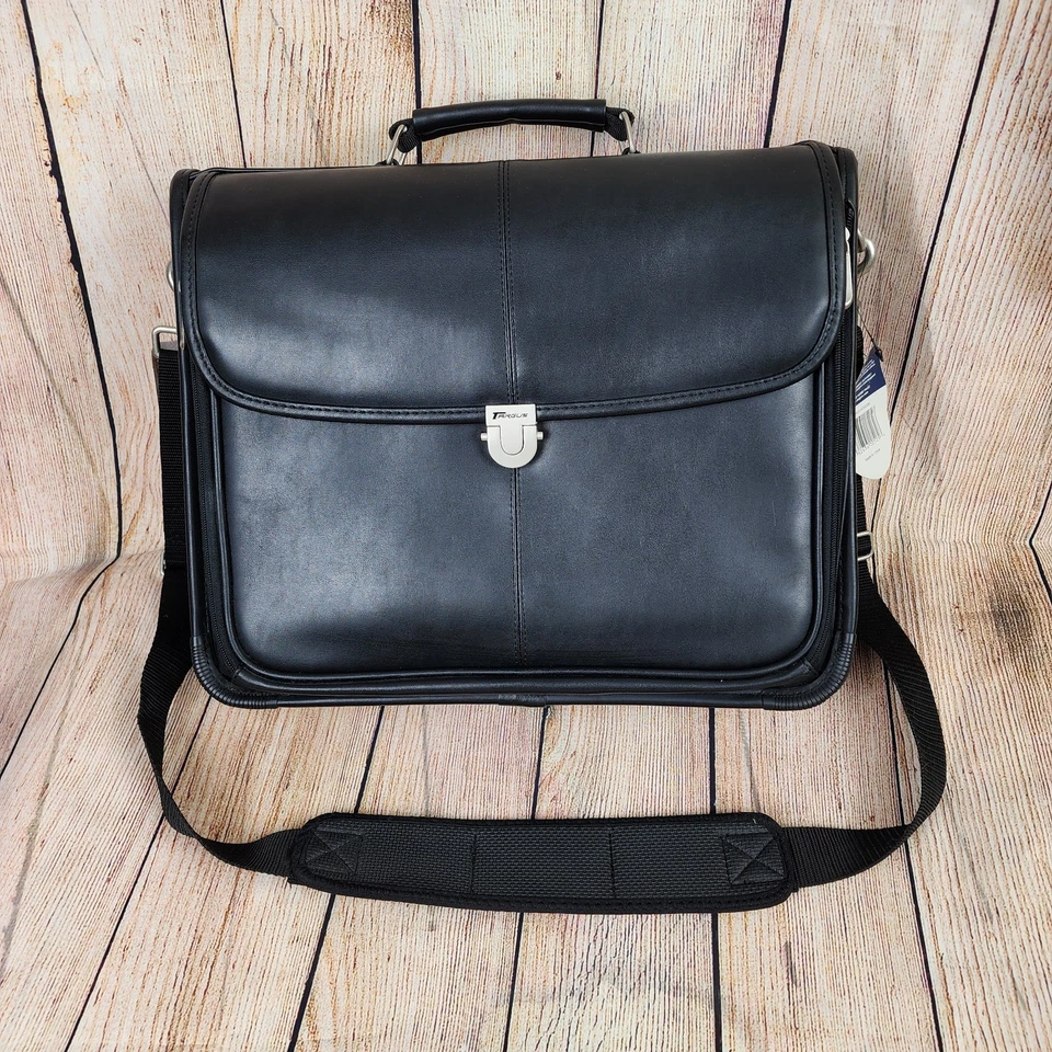 NEW Targus KOS300 15 Reverse-Access Notebook Case Black Koskin Leather-Like  - Image 1 of 4