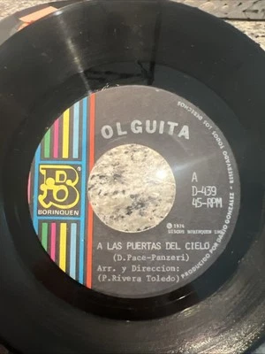 OLGUITA - EL AMOR ES UN POCO LOCO- A LAS PUERTAS DEL CIELO- BORINQUEN- 45RPM - Image 1 of 2