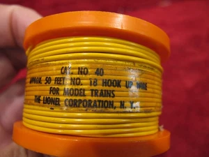 Lionel Vintage Original  Sealed No. 40 Hook Up Wire - Yellow Reel Cable - Picture 1 of 11