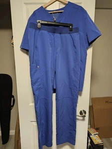 Figs Scrub Set Navy Blue Top-XL/Bottom-L - Picture 1 of 5