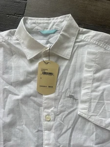 Tommy Bahama Tropical Breezer Button Up Shirt White Mens Relaxed Size Small - Picture 1 of 6