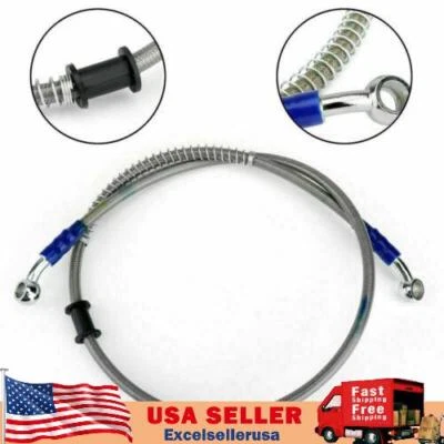 90cm/35" M10 Brake Oil Hose Line Banjo Fitting Stainless Steel End US - Изображение 1 из 4