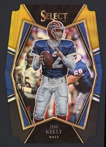 2021 Panini Select #141 Jim Kelly Die Cut Prizm Black Gold Bills HOF - Picture 1 of 24
